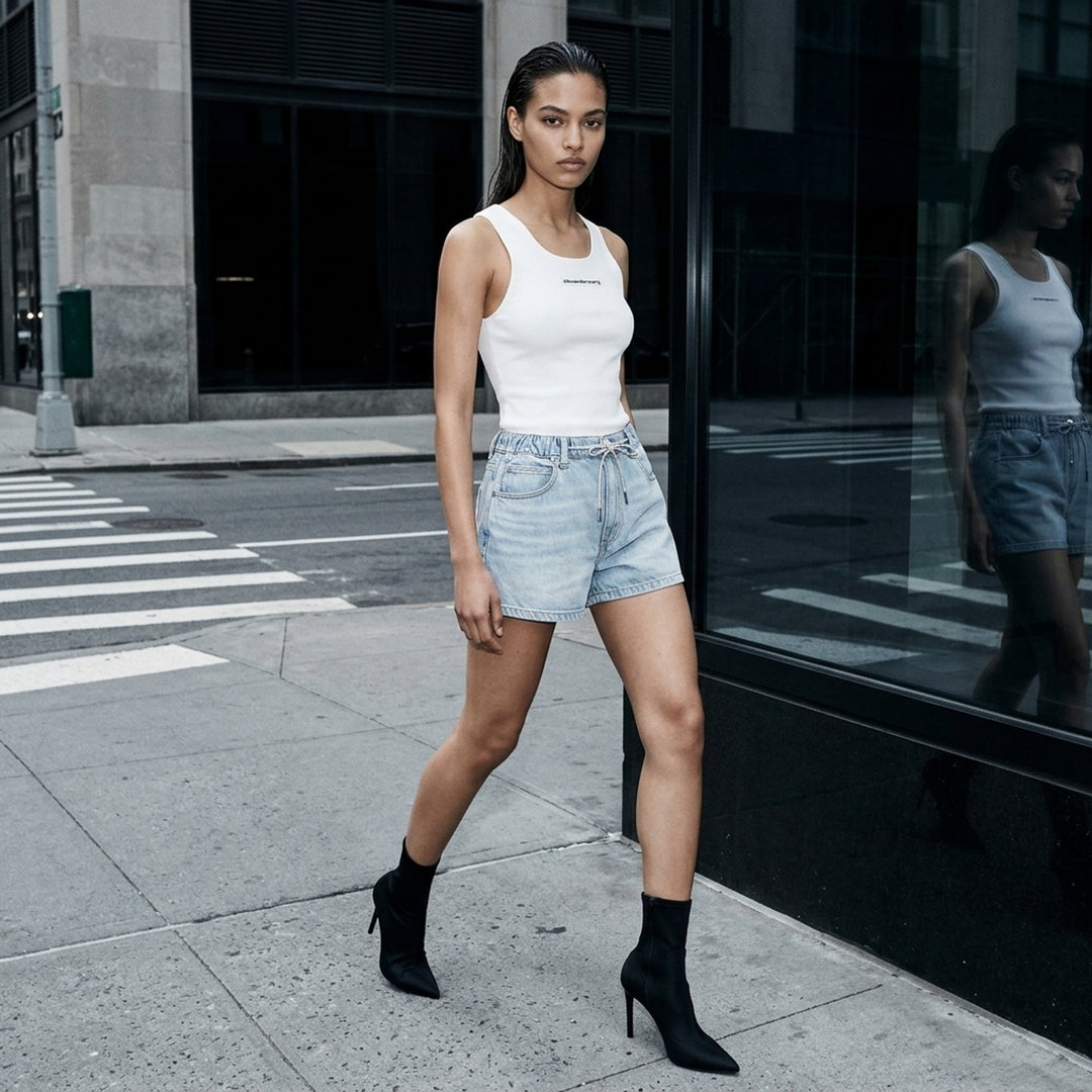 Racer Tank With Jacquard Logo | Alexander Wang | Club21 - lifestyle