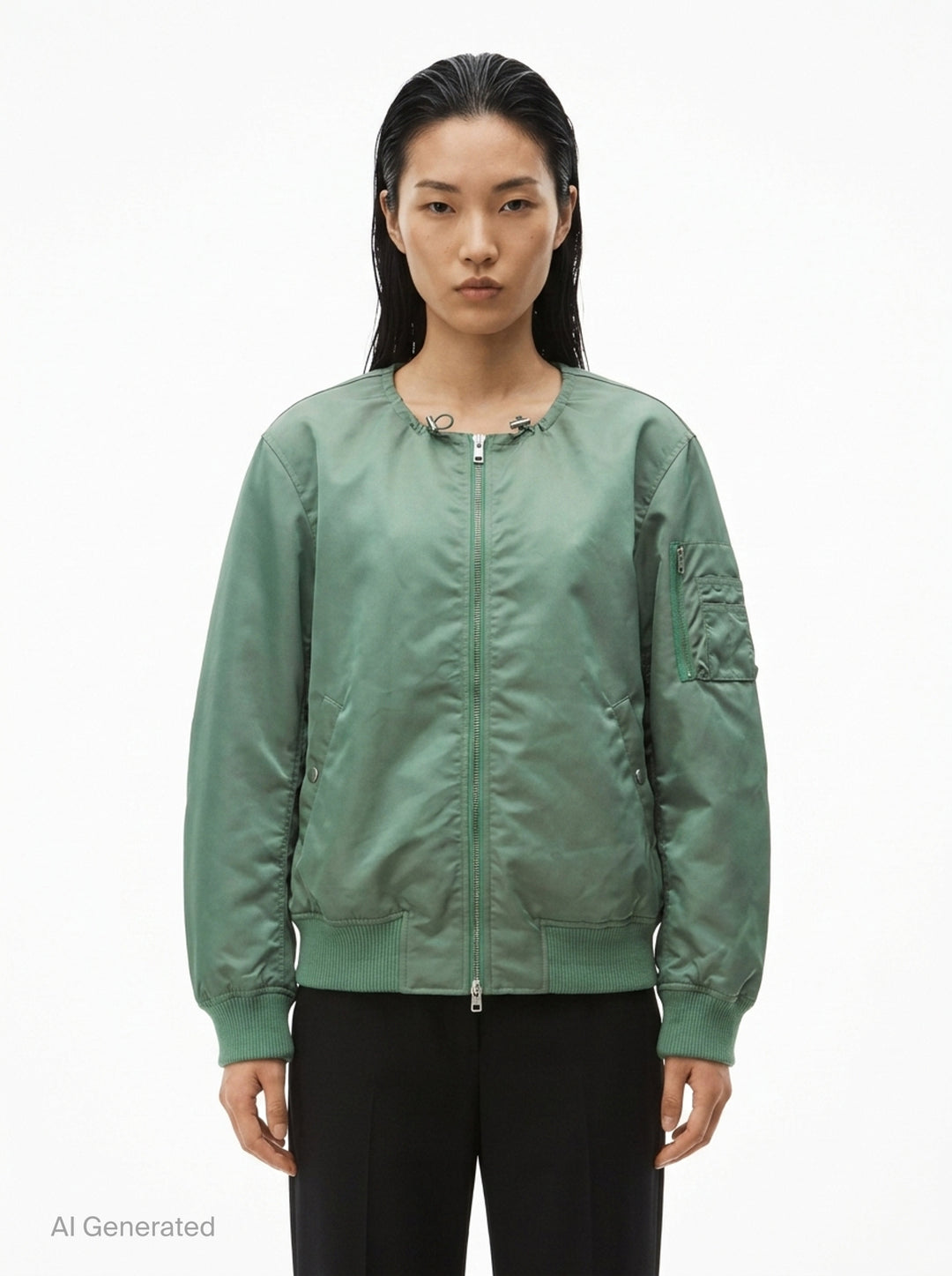 Scoop Neck Bomber Jacket | Alexander Wang | Club21 - front