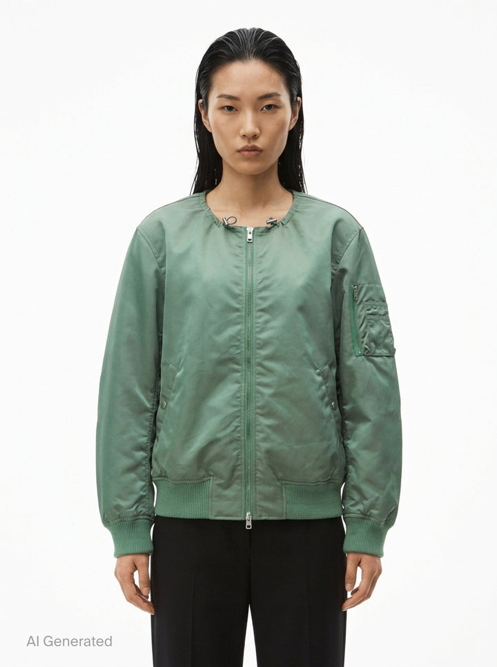 Scoop Neck Bomber Jacket | Alexander Wang | Club21 - front