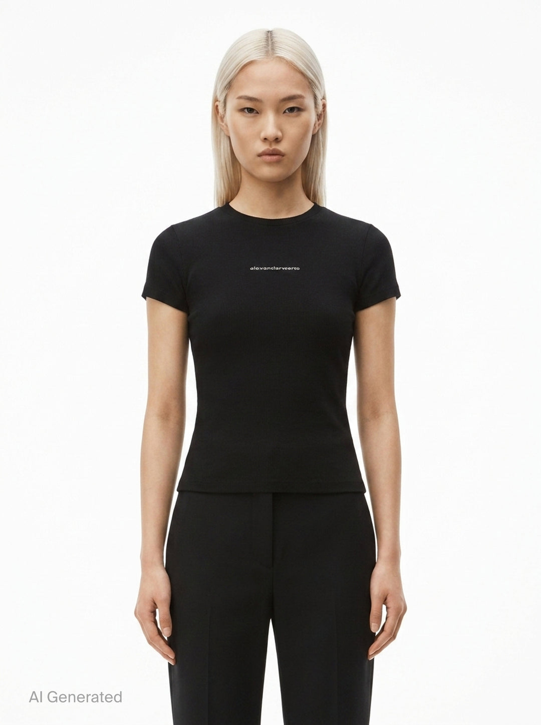 Short Sleeve Crewneck Top | Alexander Wang | Club21 - front