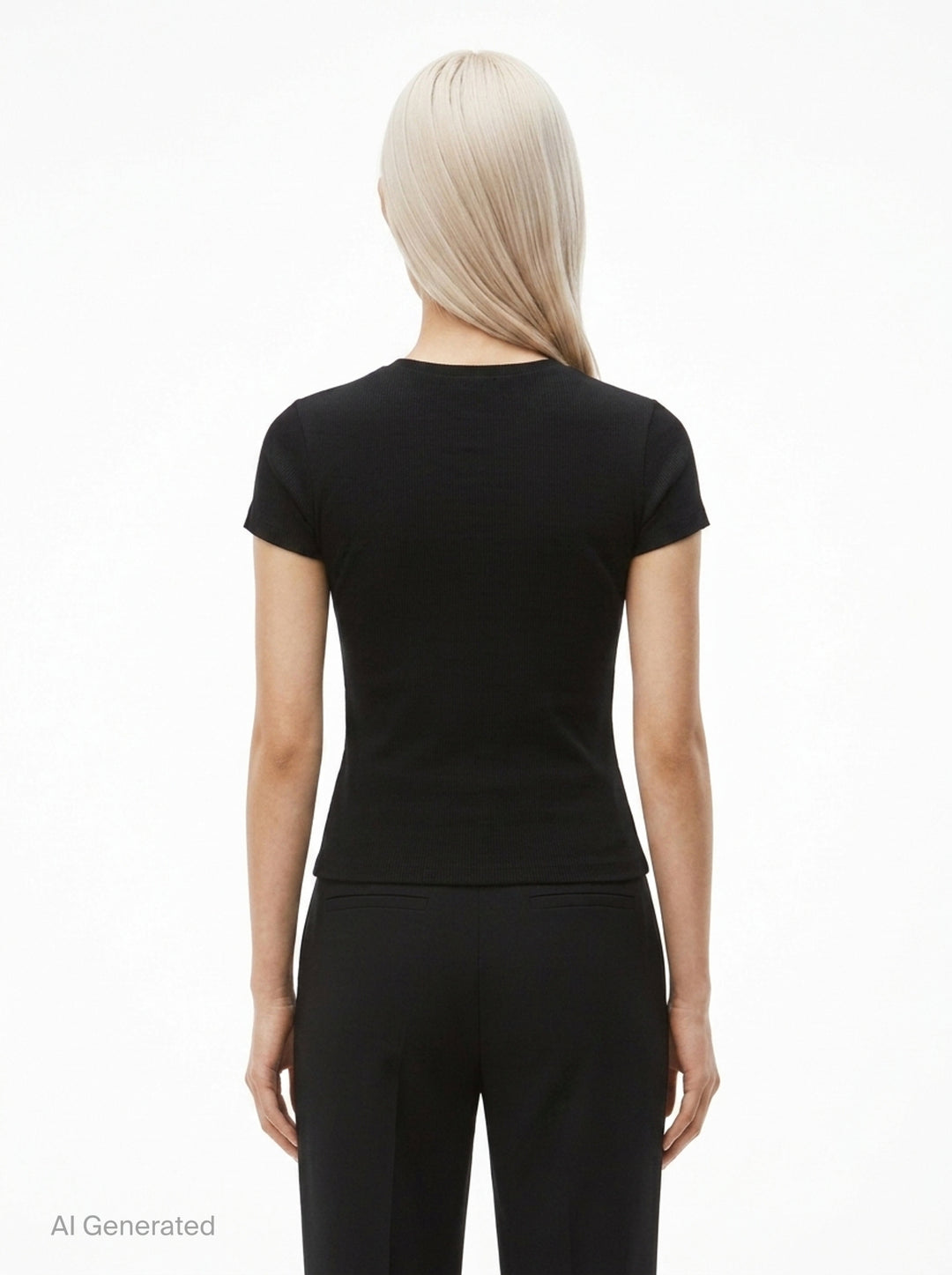 Short Sleeve Crewneck Top | Alexander Wang | Club21 - back