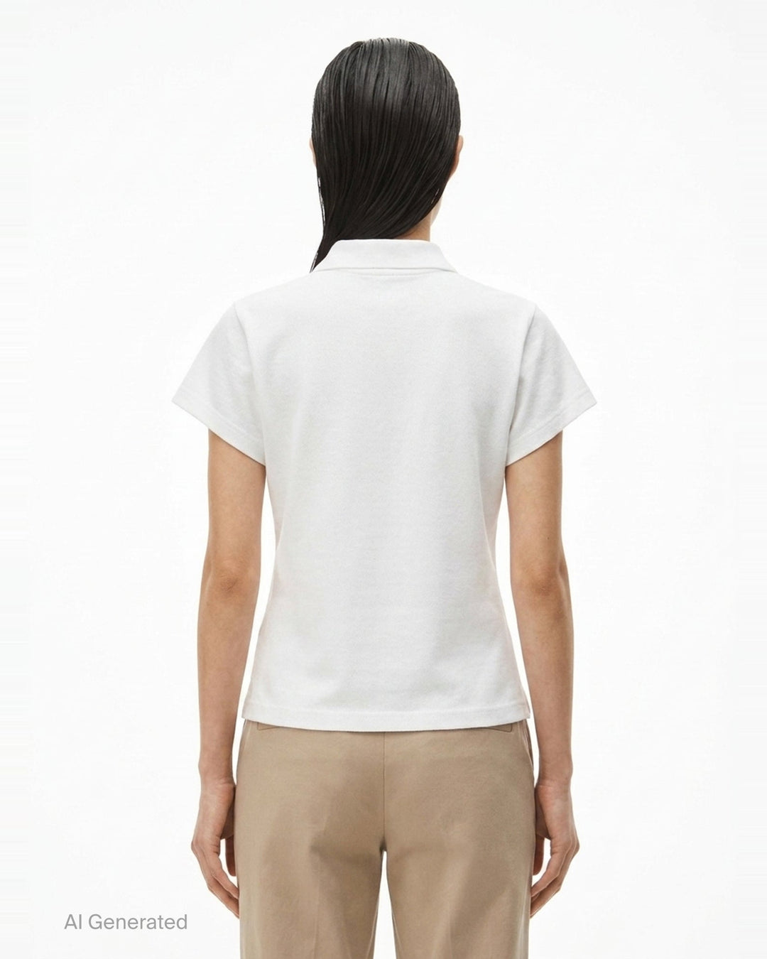 Shrunken Allover Polo Tee | Alexander Wang | Club21 - back