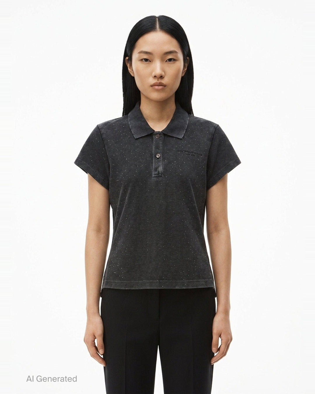 Shrunken Polo Tee | Alexander Wang | Club21 - front