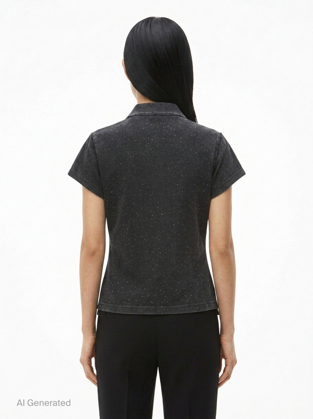 Shrunken Polo Tee | Alexander Wang | Club21 - back
