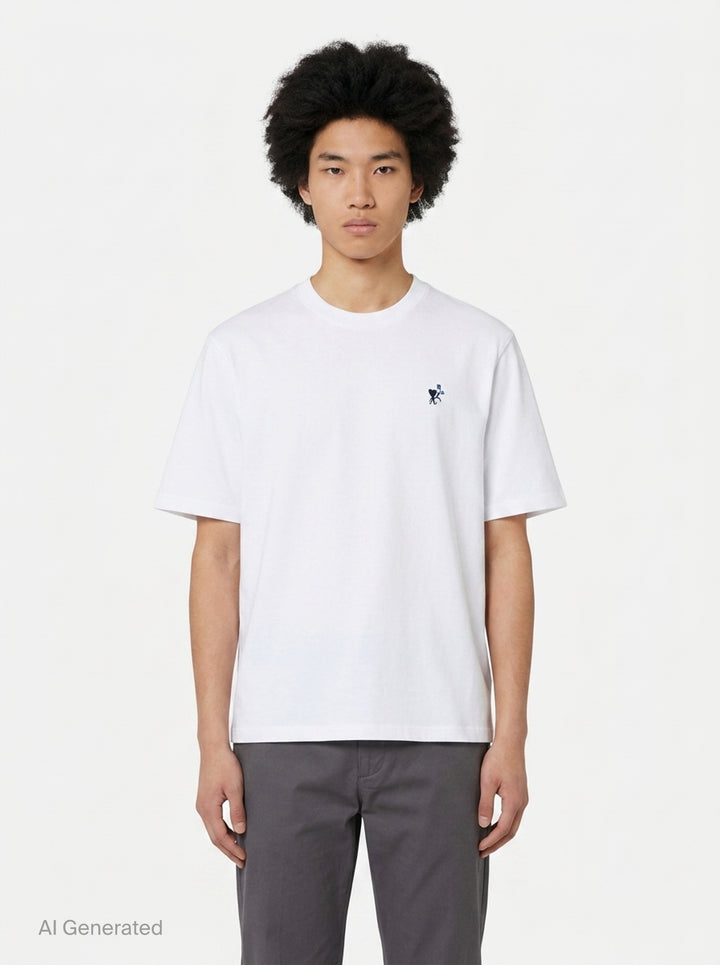 Ami de Coeur Embroidery Tee | AMI Alexandre Mattiussi | Club21 - front