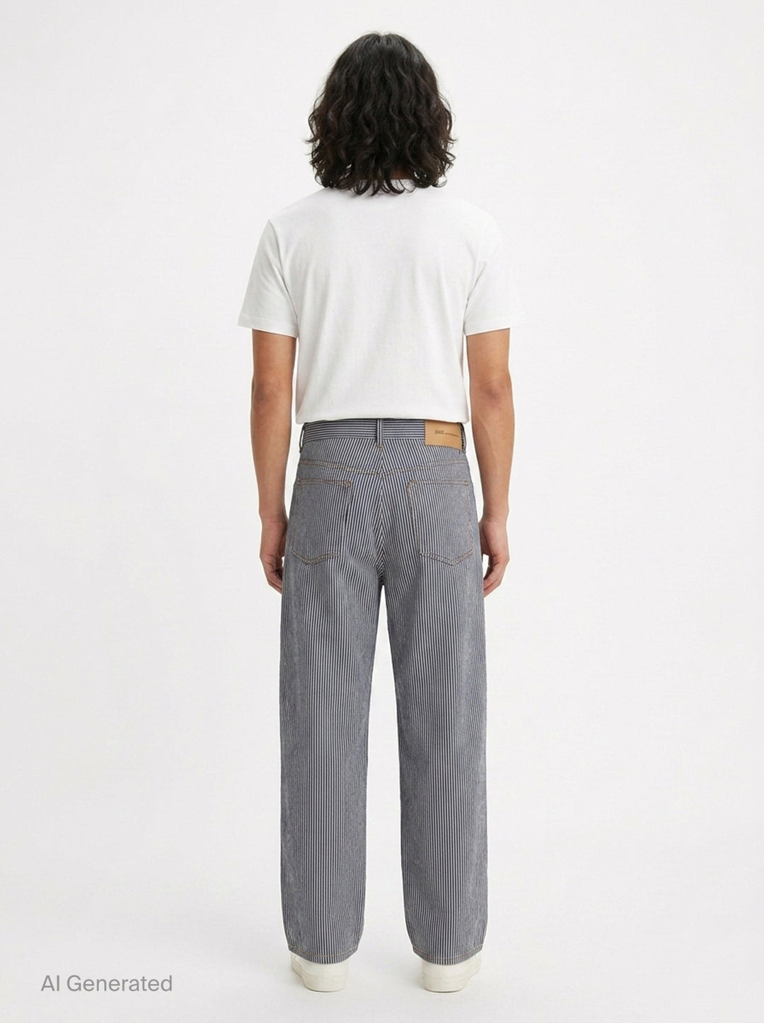 Baggy Fit Striped Jeans | AMI | Club21 - back