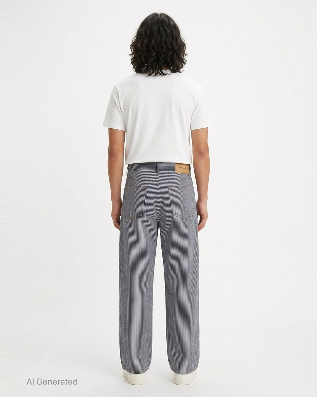 Baggy Fit Striped Jeans | AMI | Club21 - back