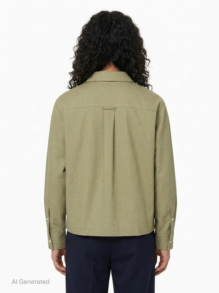 Classic Fit Long Sleeve Drawstring Shirt | AMI Alexandre Mattiussi | Club21 - back