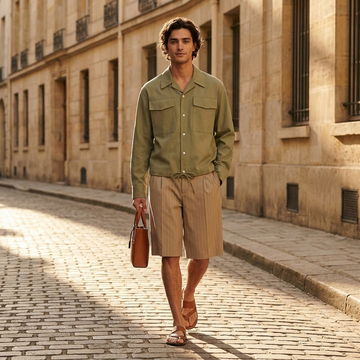 Classic Fit Long Sleeve Drawstring Shirt | AMI Alexandre Mattiussi | Club21 - lifestyle