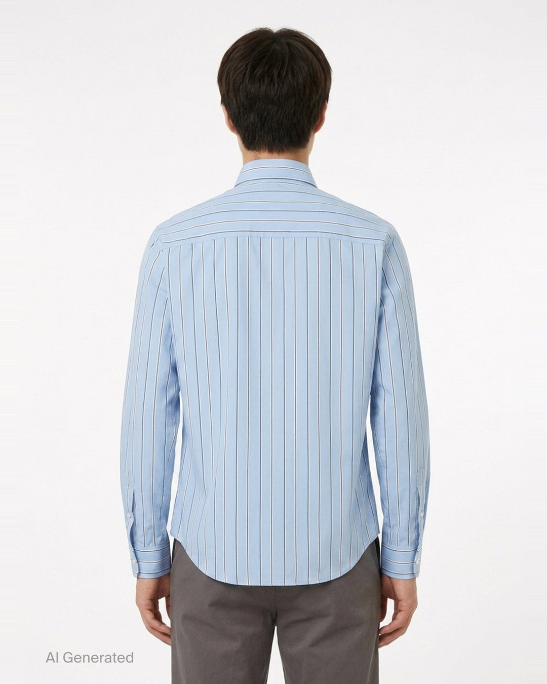 Contrasted Striped Long Sleeve Shirt | AMI Paris | Club21 - back