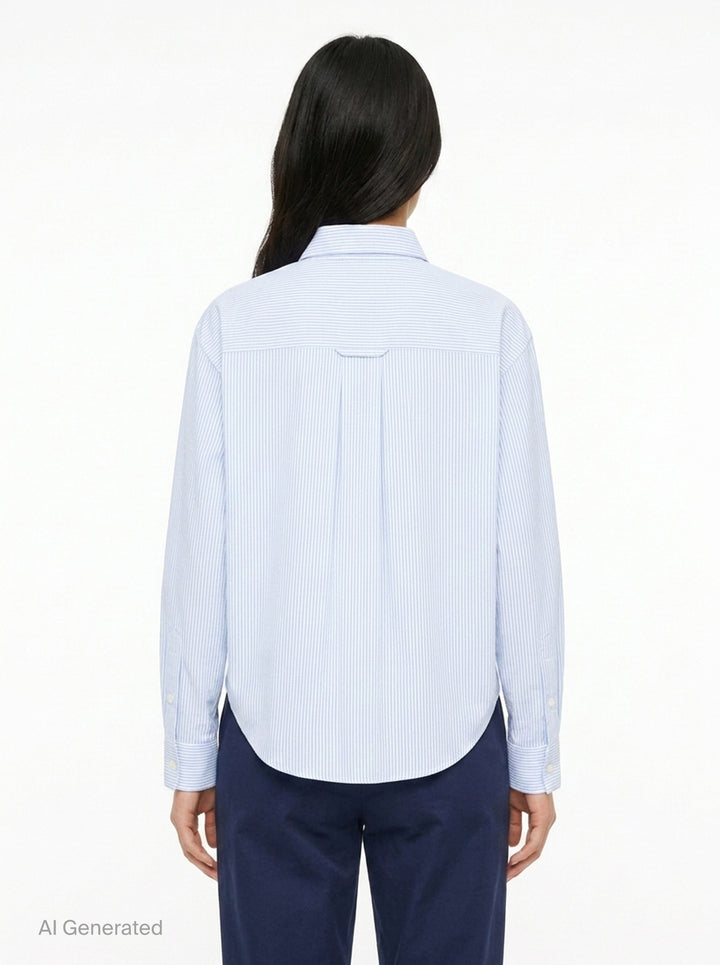 Cropped Classic Fit Shirt | AMI | Club21 - back