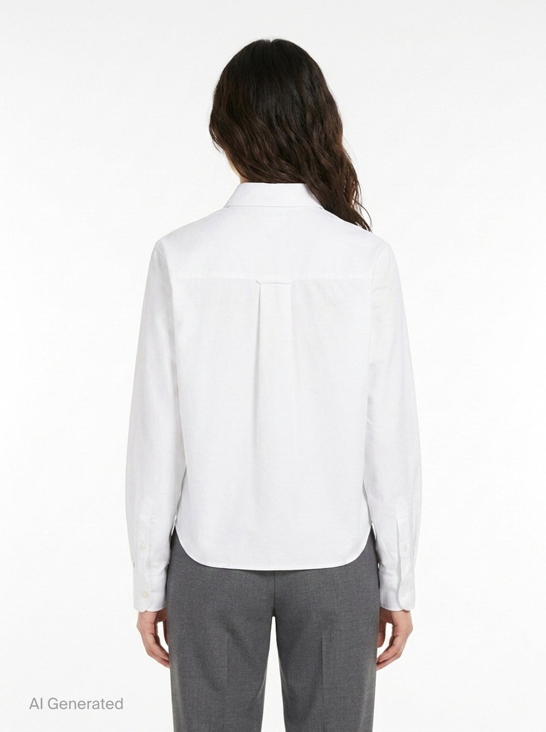 Cropped Classic Fit Shirt | AMI | Club21 - back