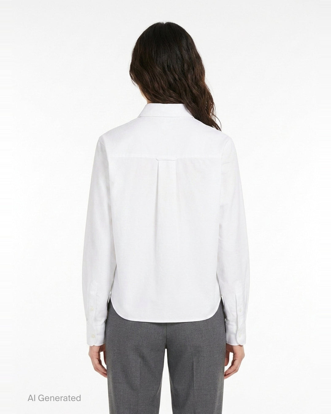 Cropped Classic Fit Shirt | AMI | Club21 - back