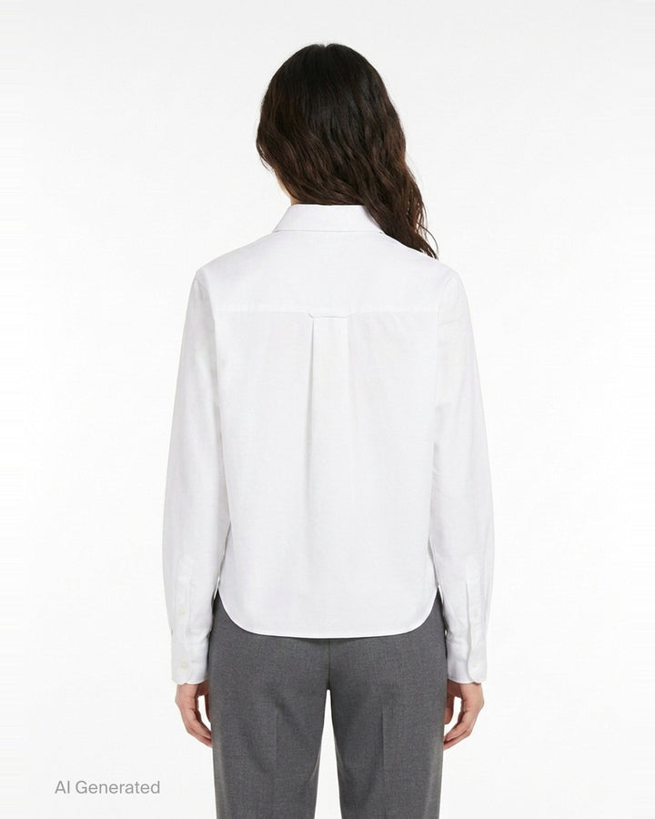 Cropped Classic Fit Shirt | AMI | Club21 - back