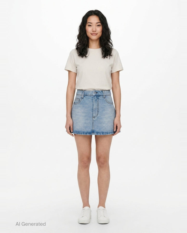 Denim Mini Skirt | AMI | Club21 - front