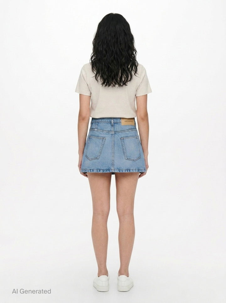 Denim Mini Skirt | AMI | Club21 - back