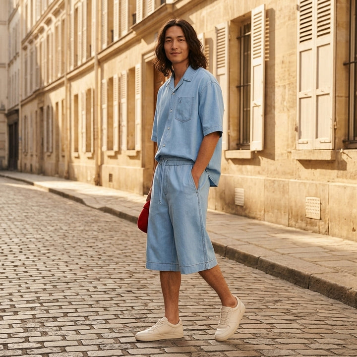 Elasticated Wide-Leg Bermuda Shorts | AMI | Club21 - lifestyle