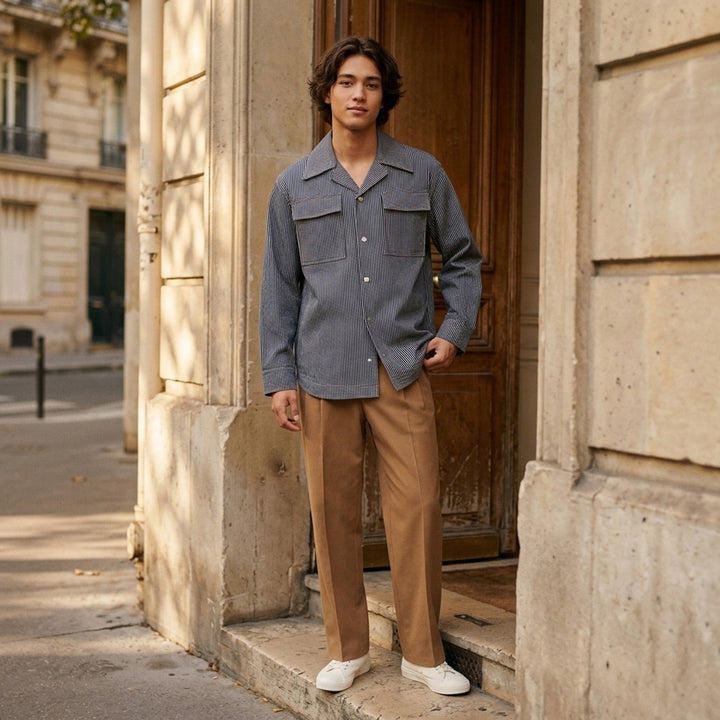 Long Sleeve Saharienne Overshirt | AMI Alexandre Mattiussi | Club21 - lifestyle
