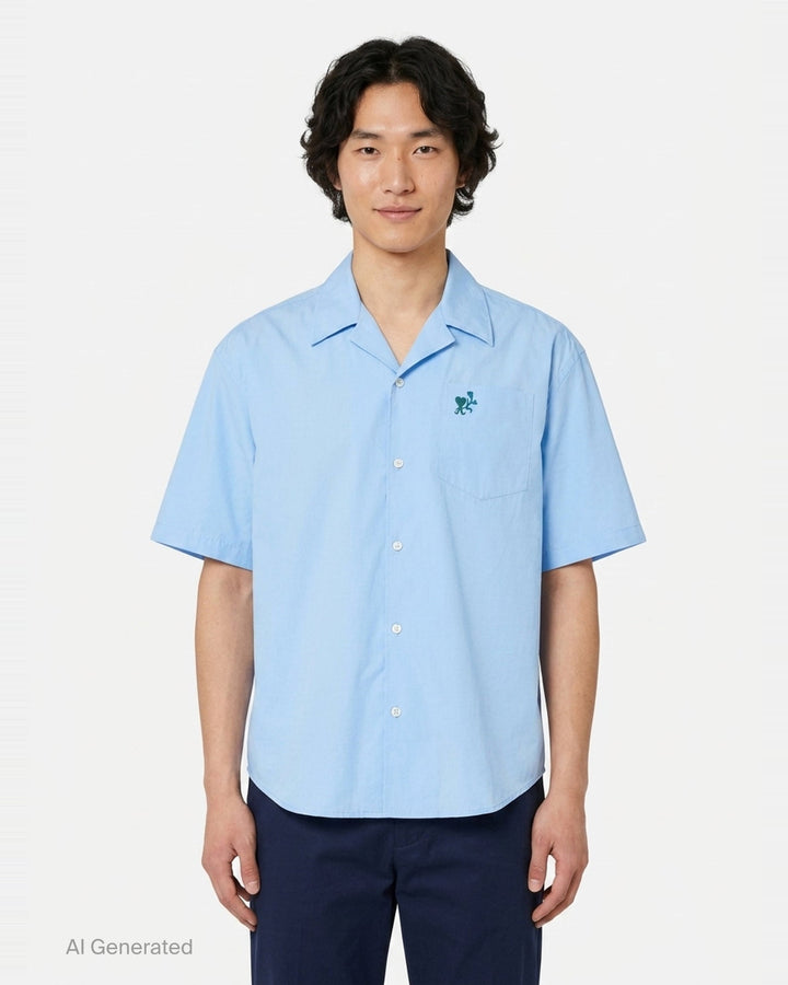 Short Sleeve Boxy Shirt | AMI Alexandre Mattiussi | Club21 - front