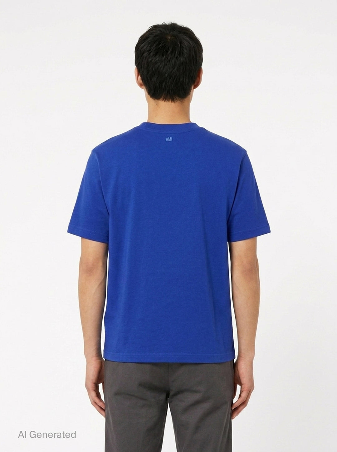 Tonal Embroidered Tee | Ami Alexandre Mattiussi | Club21 - back