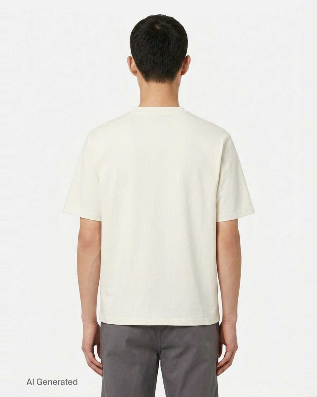Tonal Embroidered Tee | AMI Alexandre Mattiussi | Club21 - back