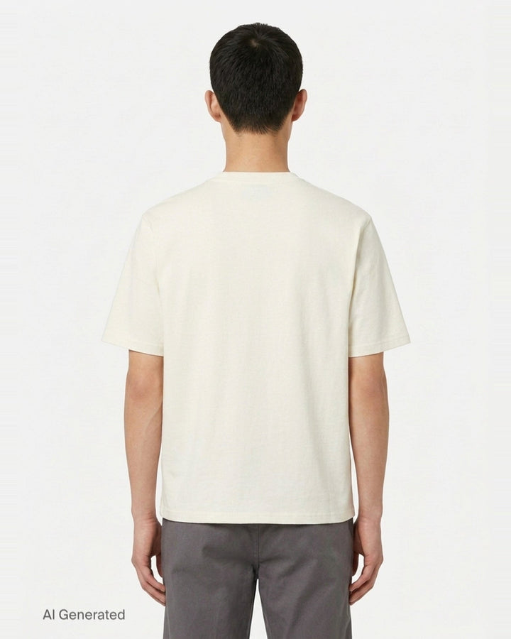 Tonal Embroidered Tee | AMI Alexandre Mattiussi | Club21 - back