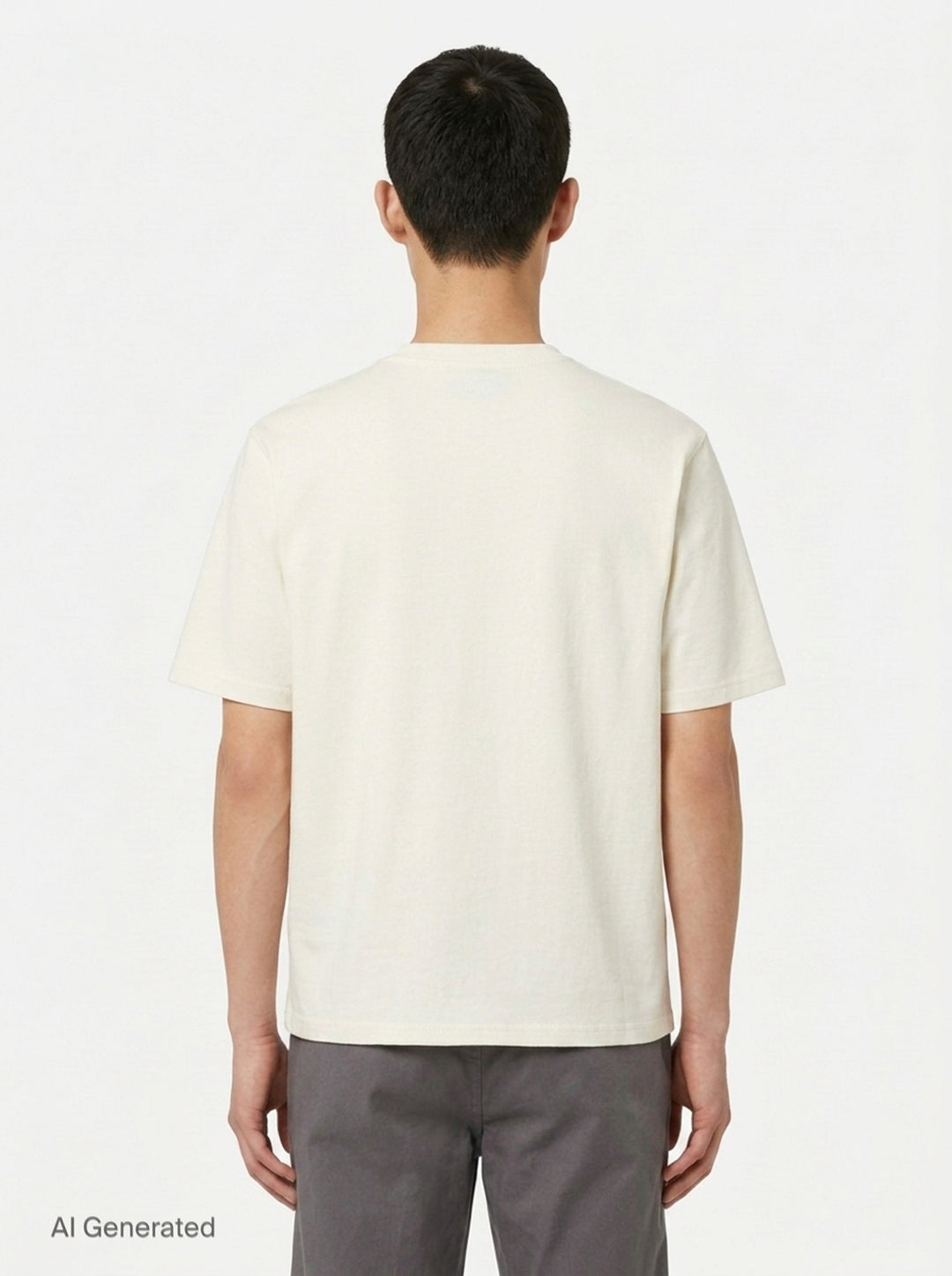 Tonal Embroidered Tee | AMI Alexandre Mattiussi | Club21 - back