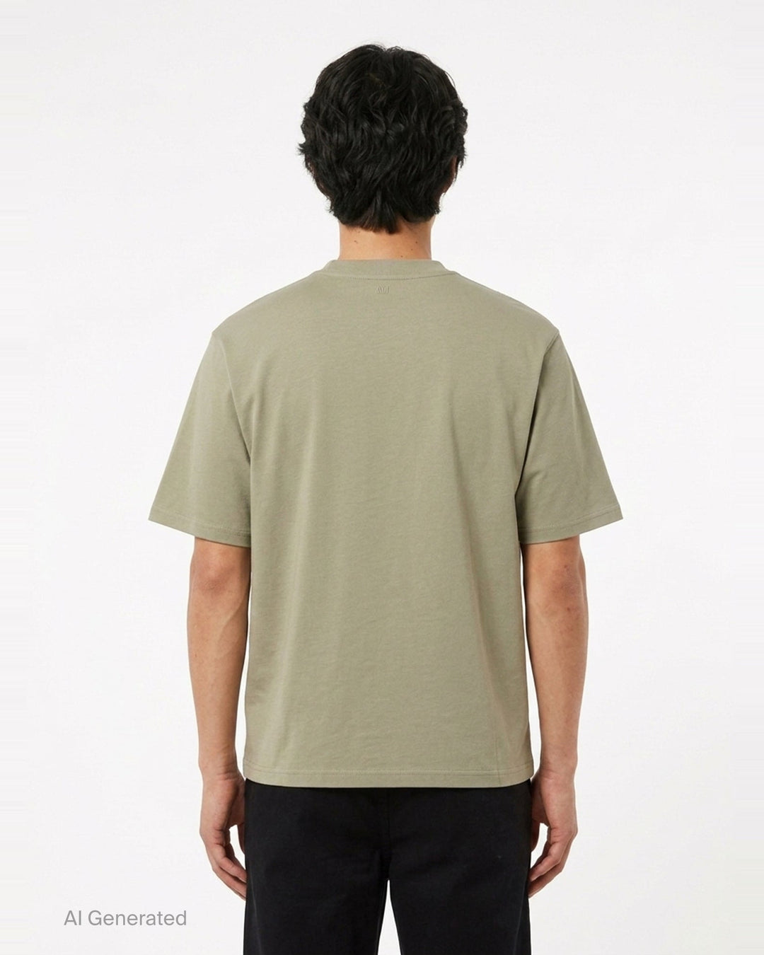Tonal Embroidered Tee | Ami Alexandre Mattiussi | Club21 - back
