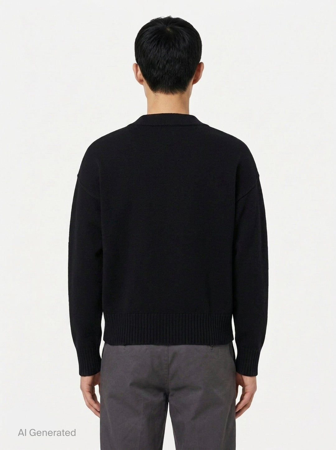 V-Neck Cardigan | Ami Alexandre Mattiussi | Club21 - back