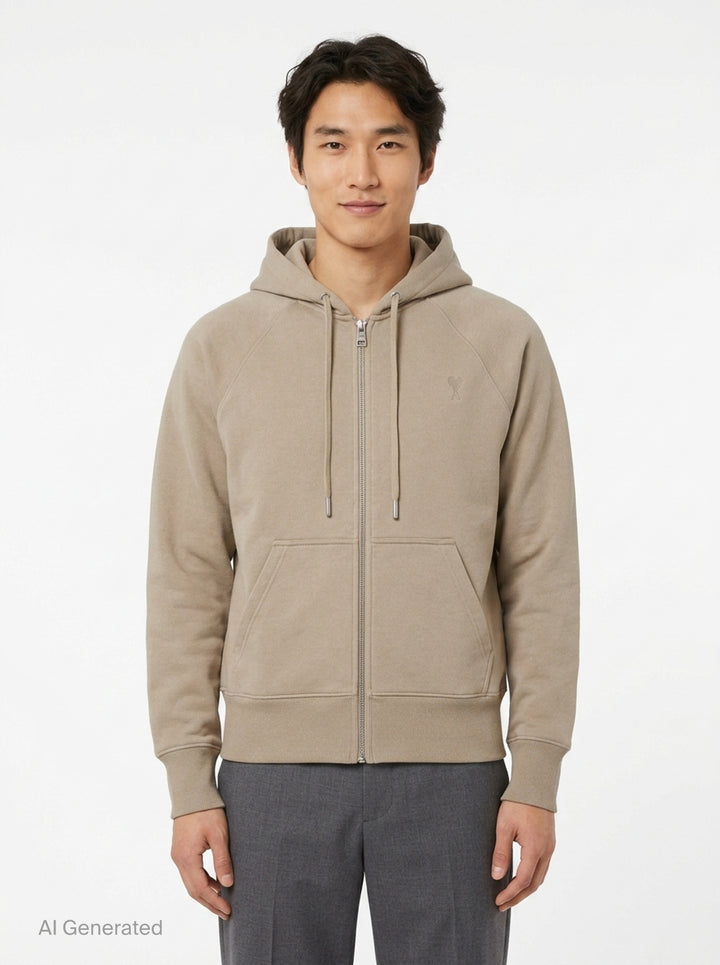 Zipped Hoodie | AMI Alexandre Mattiussi | Club21 - front