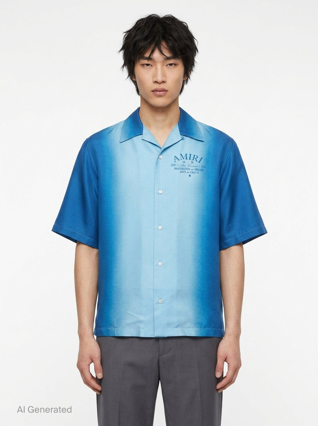 Arts District Short Sleeve Camp Shirt | Amiri | Club21 - front
