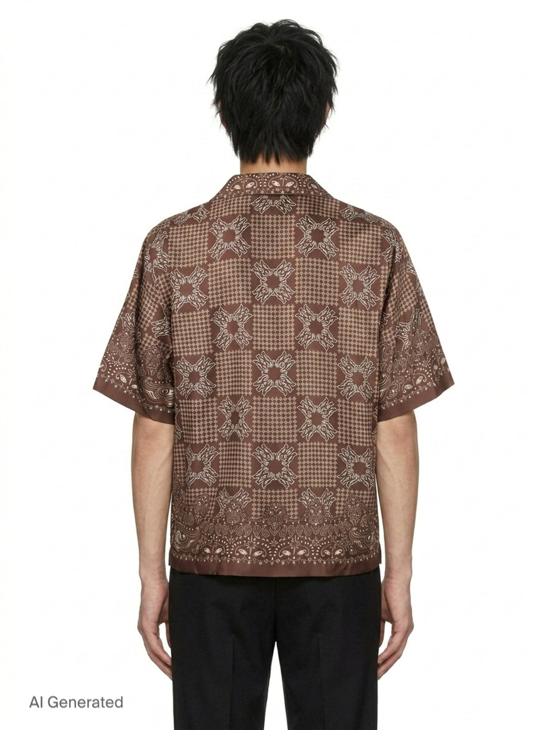 Bandana Print Short Sleeve Shirt | Amiri | Club21 - back