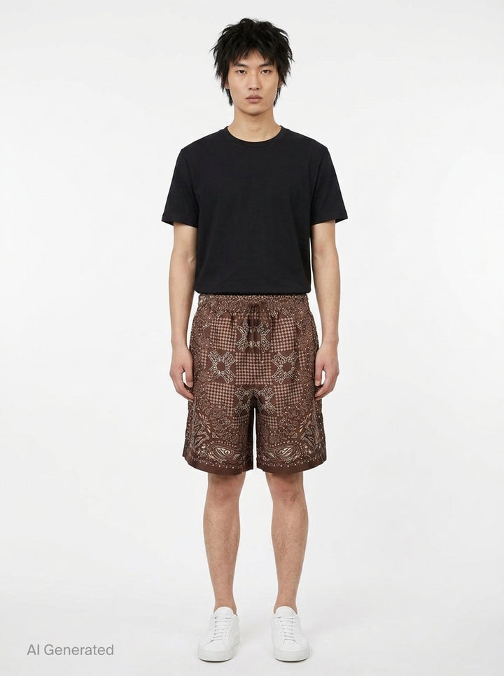 Bandana Print Shorts | Amiri | Club21 - front