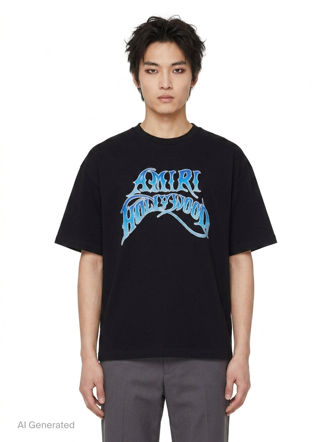 Crystal Gradient Hollywood Tee | Amiri | Club21 - front