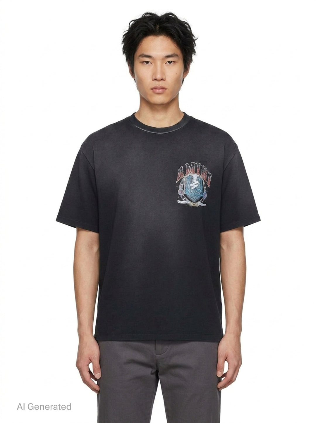 Crystal Hollywood Oversized Tee | Amiri | Club21 - front