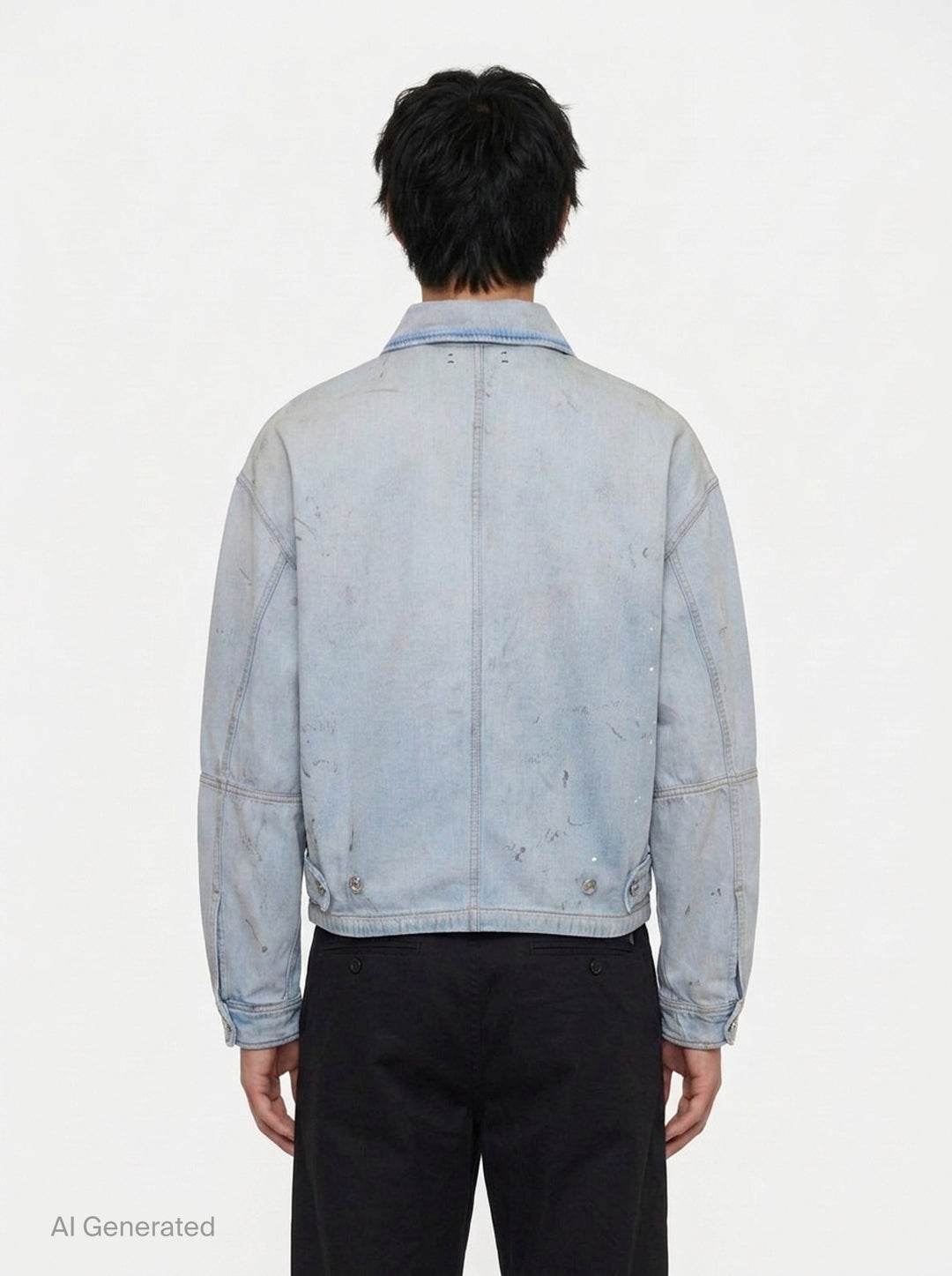 Distressed Denim Work Jacket | Amiri | Club21 - back