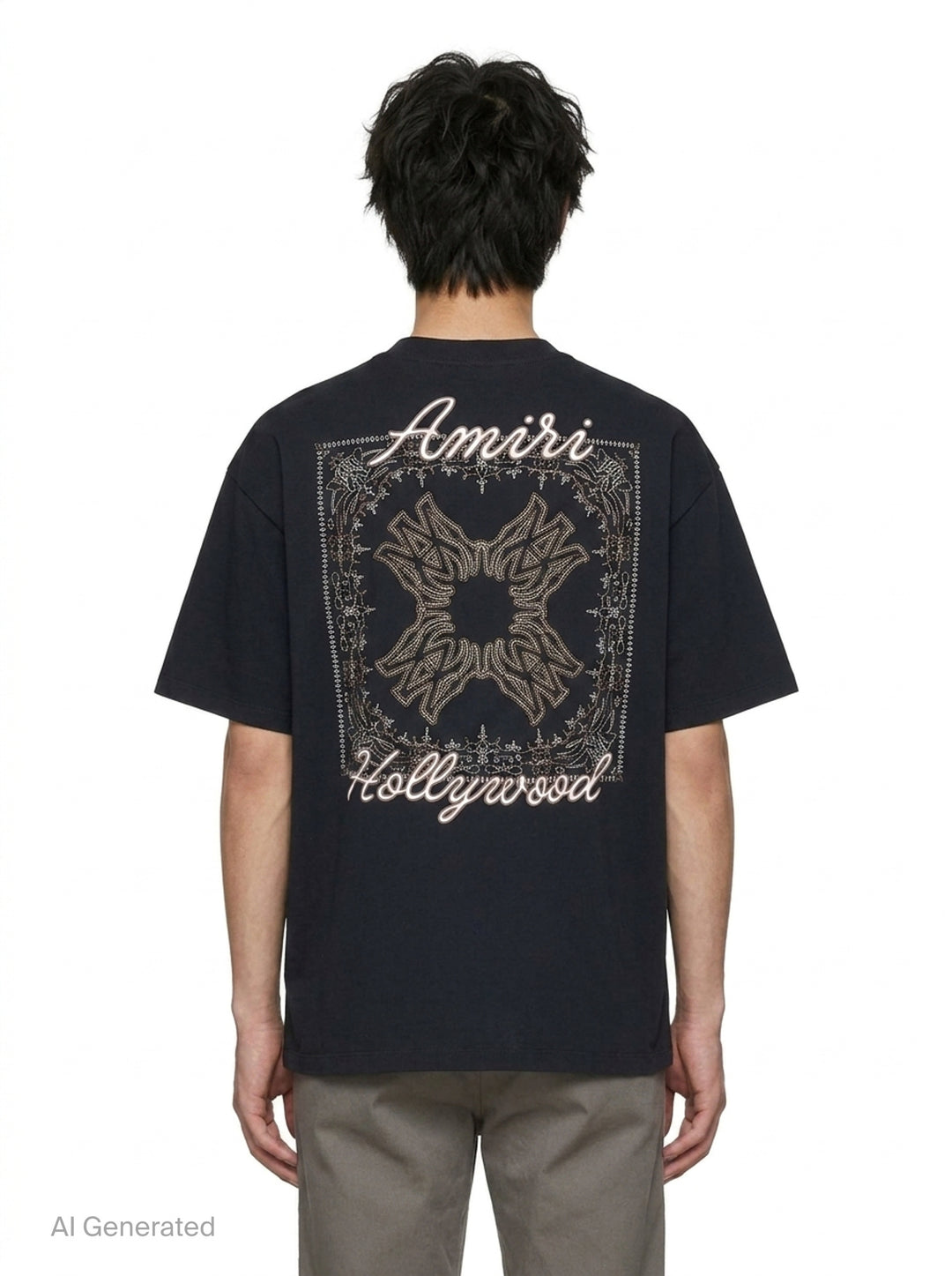 Quad Bandana Oversized Tee | Amiri | Club21 - back