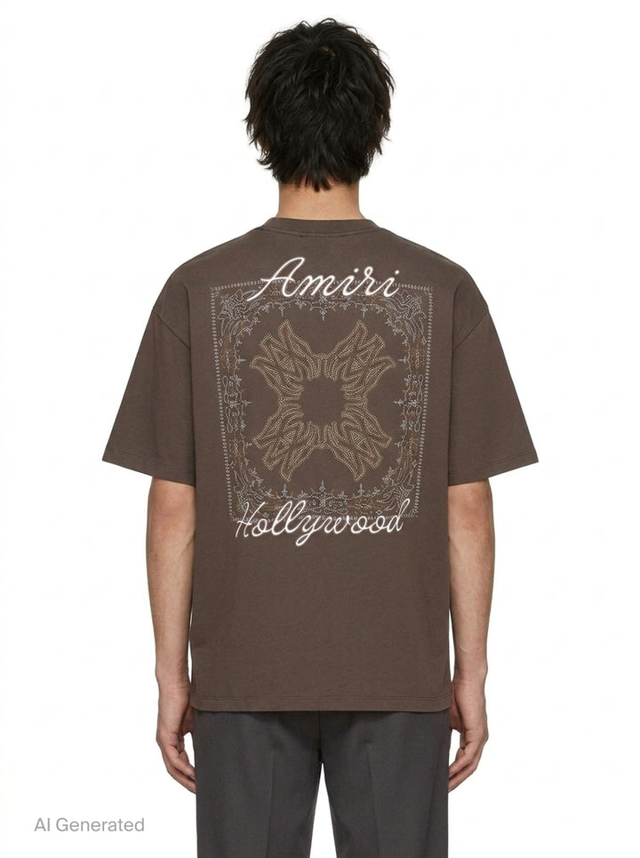 Quad Bandana Oversized Tee | Amiri | Club21 - back