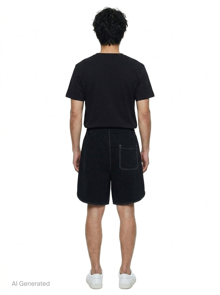 Script Linen Garment-Dyed Shorts | Amiri | Club21 - back