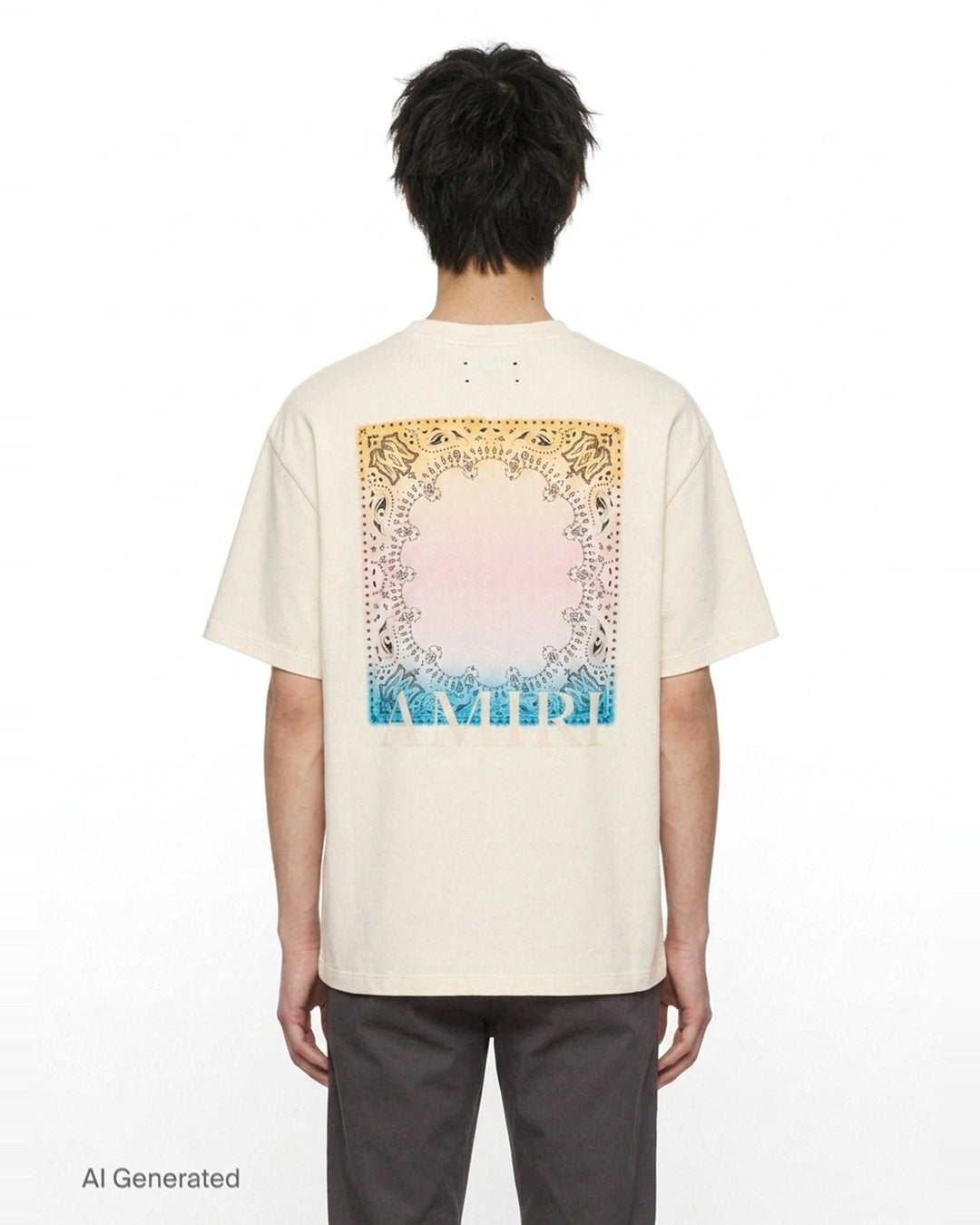 Tonal Logo Oversized Tee | Amiri | Club21 - back