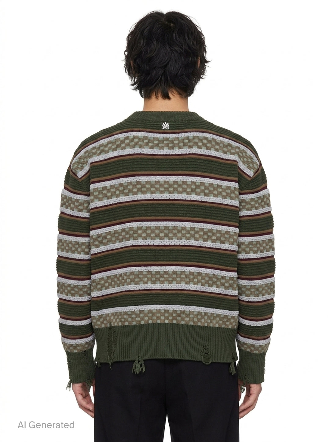 Western Logo Striped Sweater | Amiri | Club21 - back