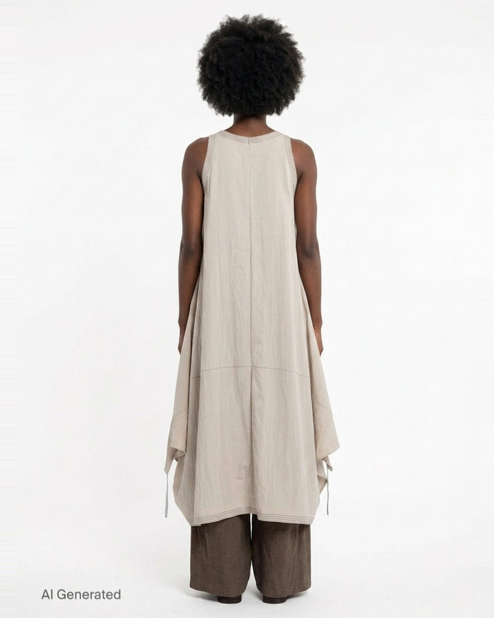 Asymmetric Studded Trim Dress | Anaabu | Club21 - back