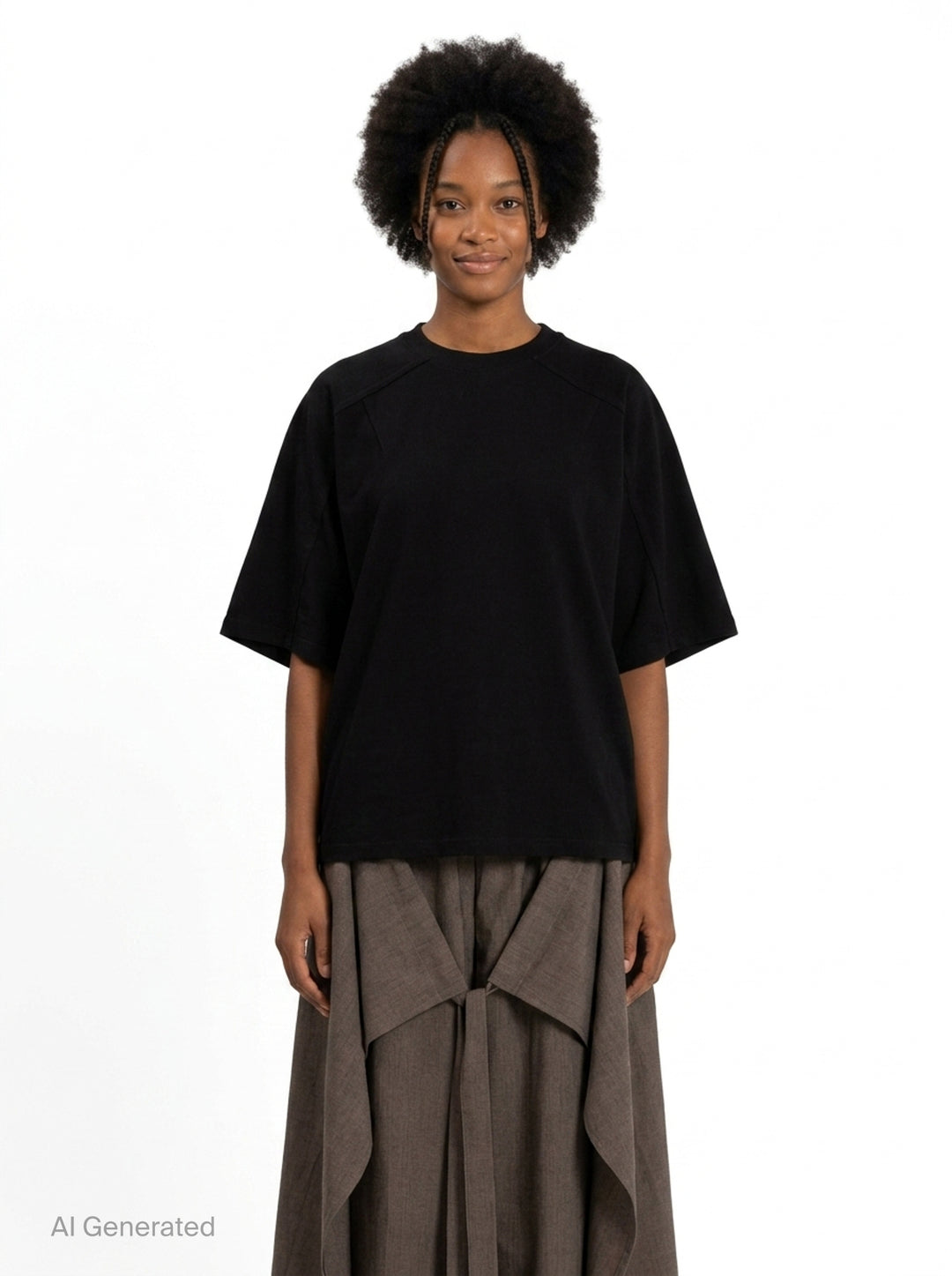 Boxy Short Sleeve Tee | Anaabu | Club21 - front