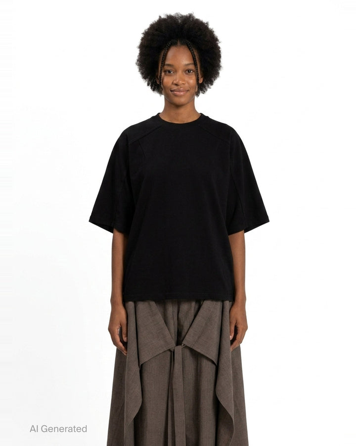 Boxy Short Sleeve Tee | Anaabu | Club21 - front