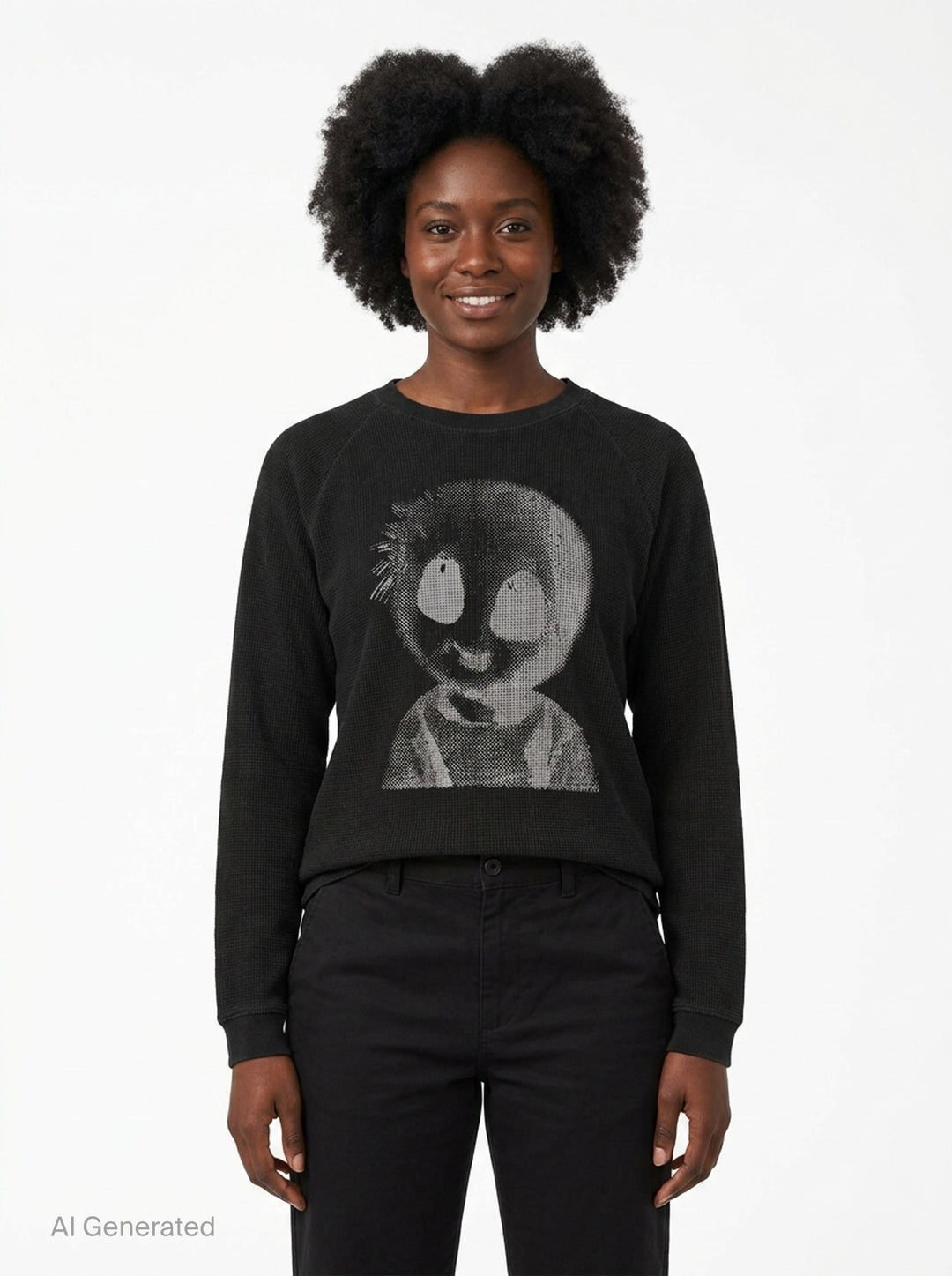 Alien Machinery Waffle Long Sleeve Tee | Andersson Bell | Club21 - front