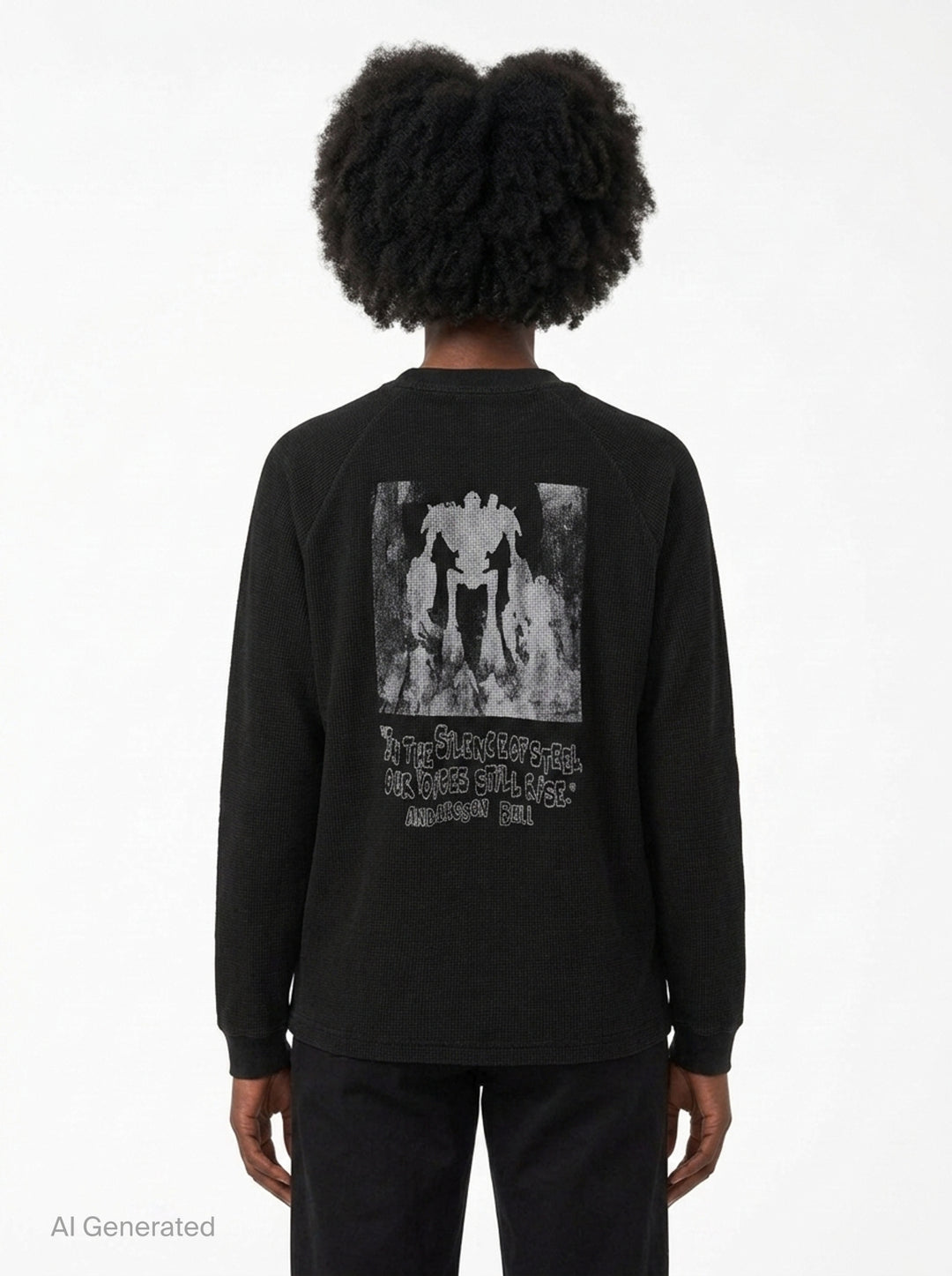 Alien Machinery Waffle Long Sleeve Tee | Andersson Bell | Club21 - back