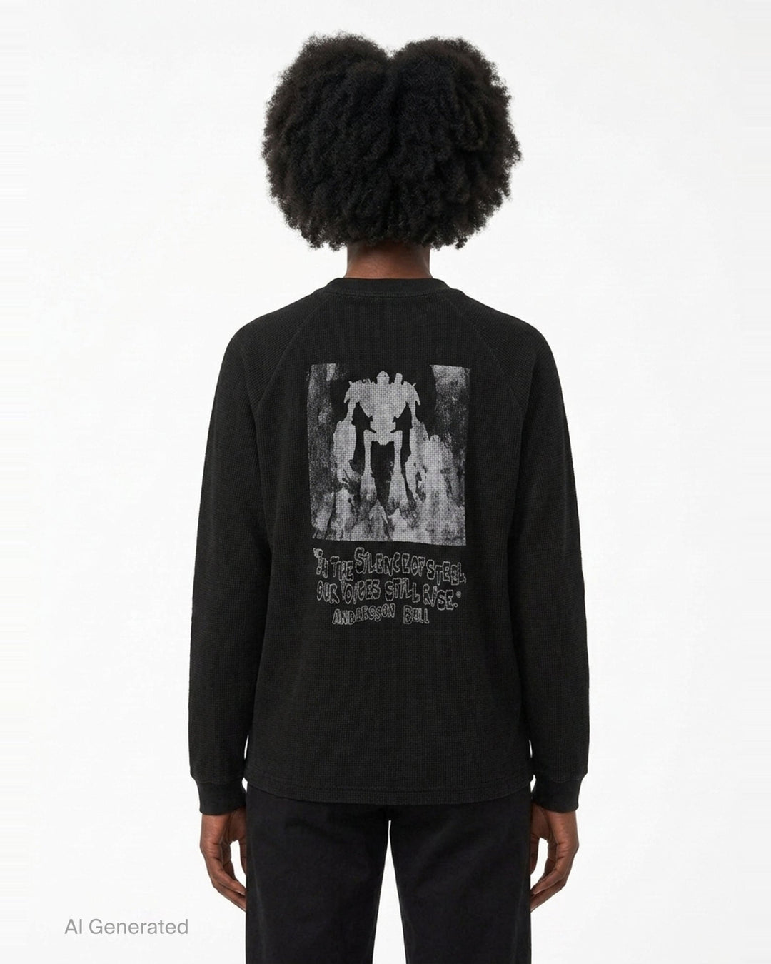 Alien Machinery Waffle Long Sleeve Tee | Andersson Bell | Club21 - back