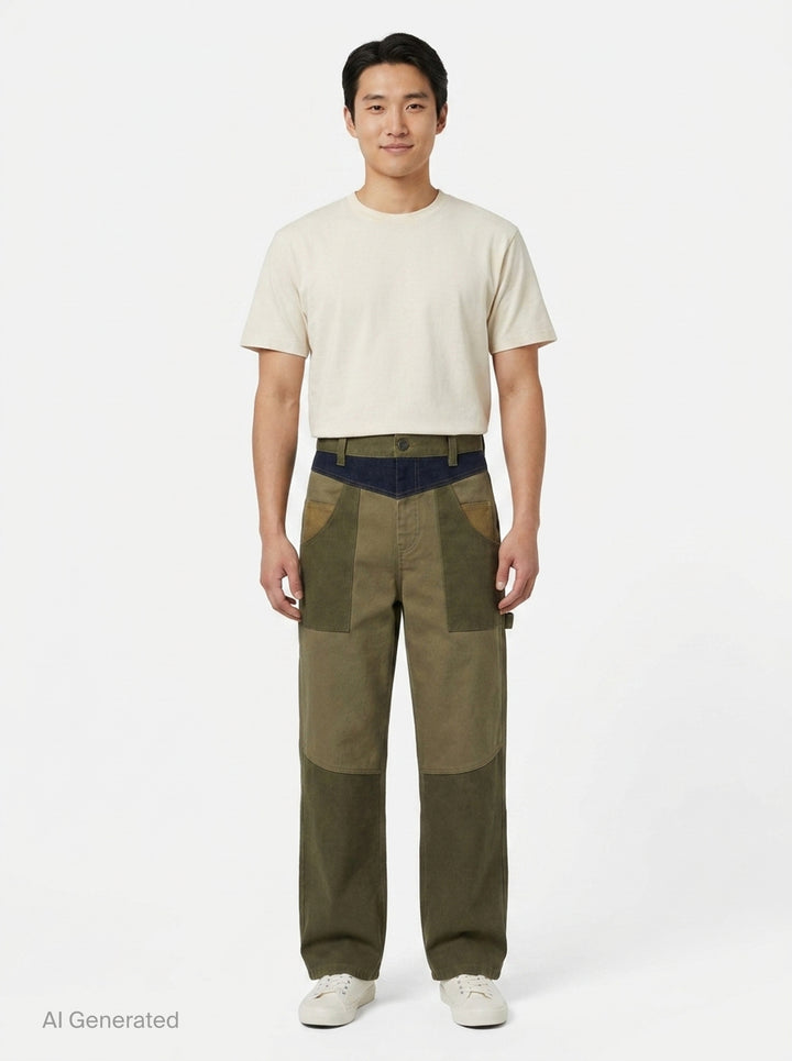 Austin Patchwork Wide-Leg Jeans | Andersson Bell | Club21 - front