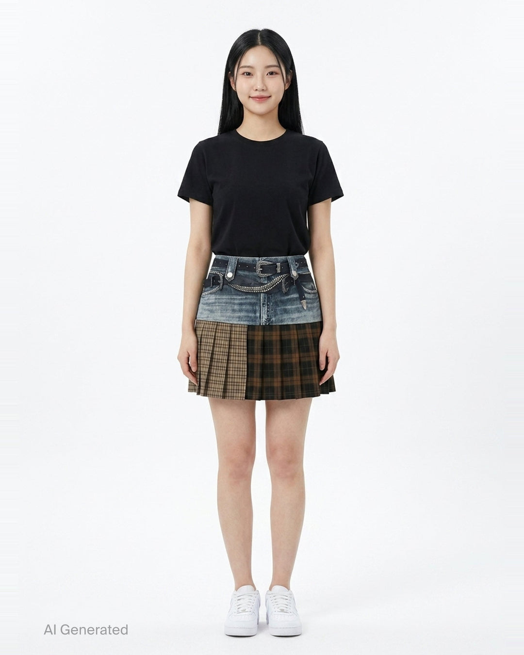 Double Belt Printed Mini Skirt | Andersson Bell | Club21 - front