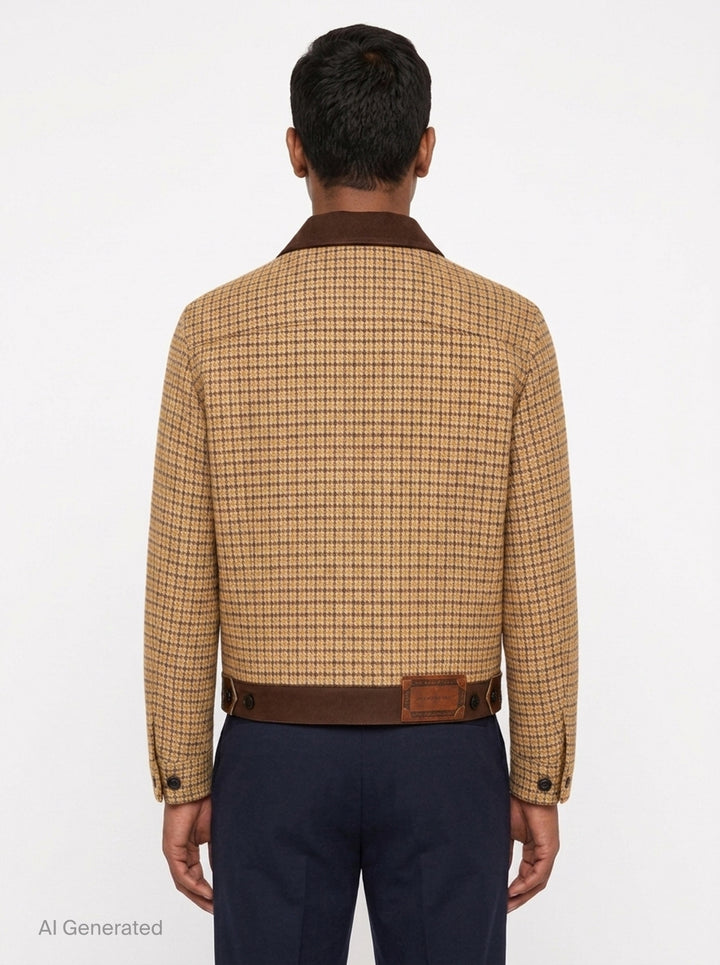 Japanese Tweed Trucker Jacket | Andersson Bell | Club21 - back